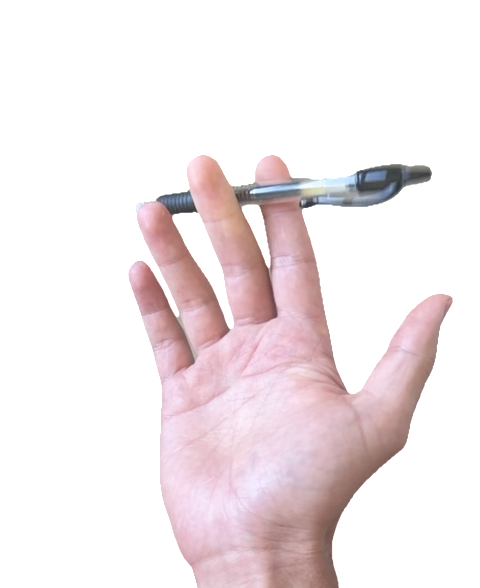 Max demonstrates a charge pen spin